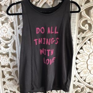 Open back graphic tank Rachel Roy